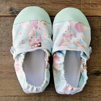 Otroški copati - Samorog z mavrico