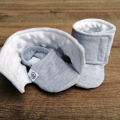 Topli škorenjčki - Svetlo siva melanž