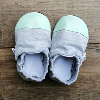 Otroški copati - Svetlo siva melanž