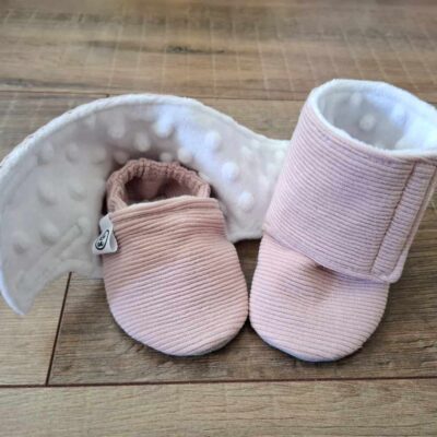 Topli škorenjčki - Puder roza rebrasta